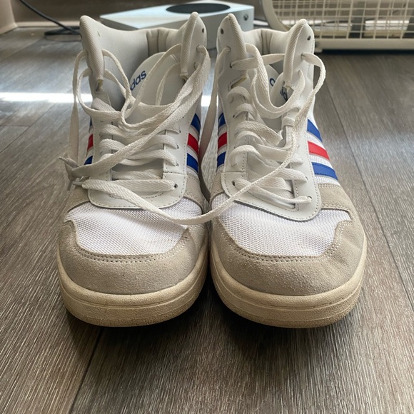 Adidas Hoops 2.0 Mid White Royal Scarlet - Size 11 - Picture 3 of 4